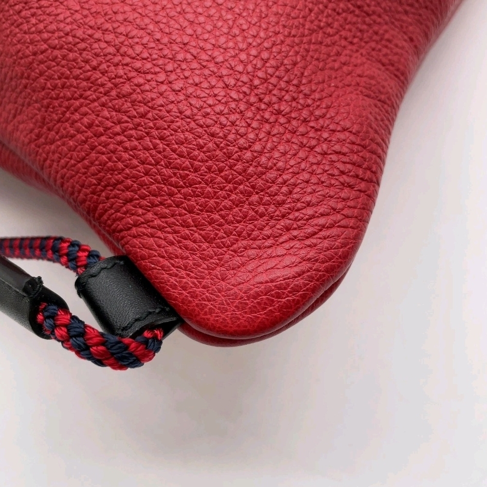 Gucci Logo Red Drawstring Backpack With Pouch And… - image 8